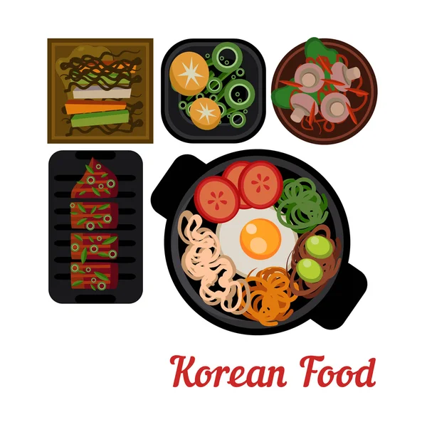 Food Illustration Korean food Vector — Stock Vector