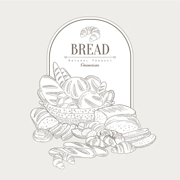 Brood. Vector illustratie Banner — Stockvector