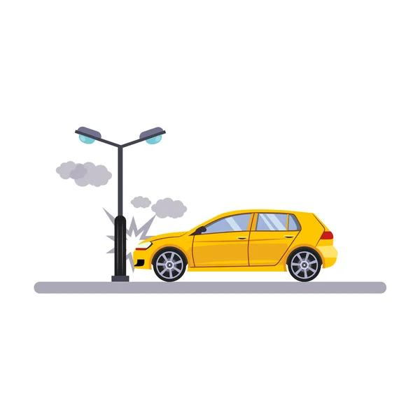 Auto und Transport Problem mit einer Lampe. — Stockvektor