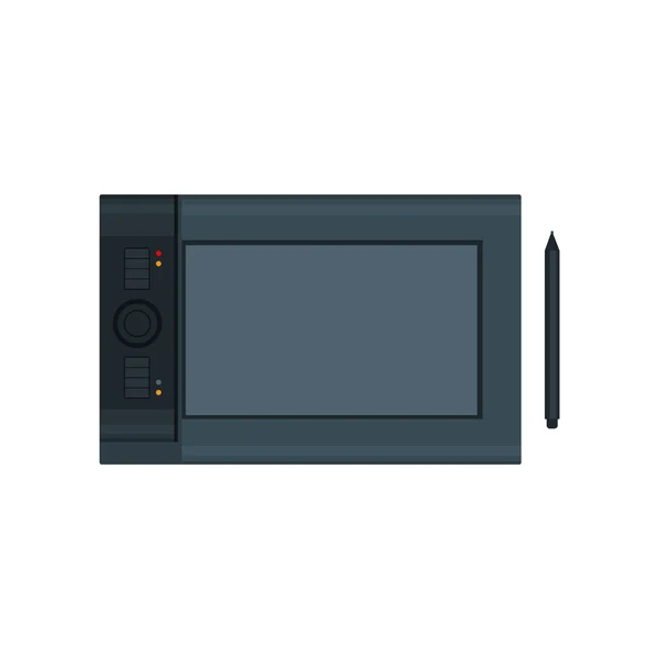 Icono Gráfico Tablet, Vector Ilustración — Vector de stock