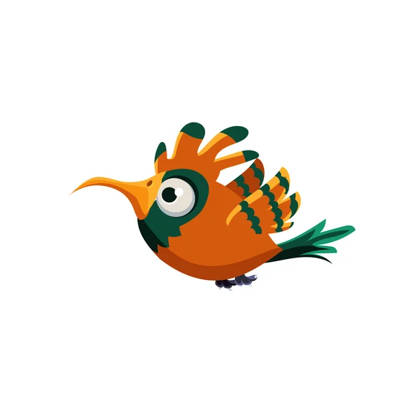 Orange Paradise Bird — Stock Vector