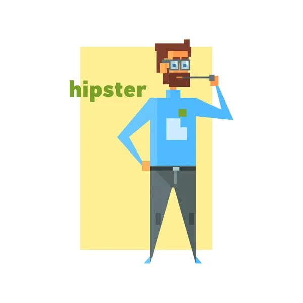 Hipster Rookvrije abstracte figuur — Stockvector