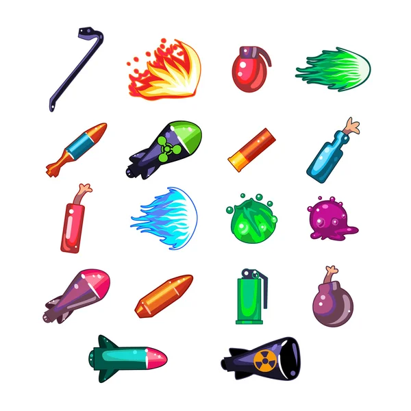 Video Game Weapon Collection — Stock Vector