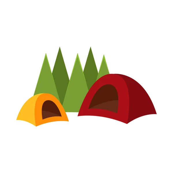 Camping Tent. Vector Illustration — Stock Vector