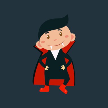 Çocuk Dracula Haloween kılık