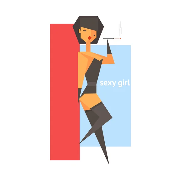 Sexy Girl Abstract Figure — Stock Vector