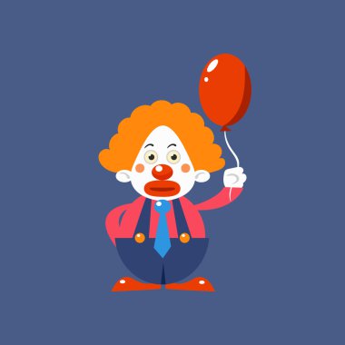 Üzgün palyaço Holding balon