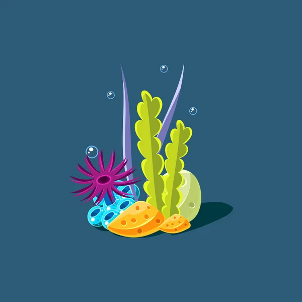 Algas y Coral — Vector de stock