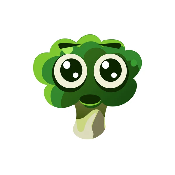 Brocoli choqué Emoji — Image vectorielle