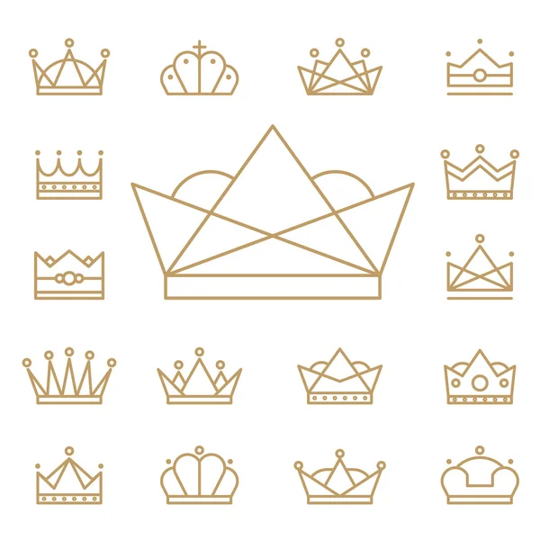 Корона набір іконок — стоковий вектор