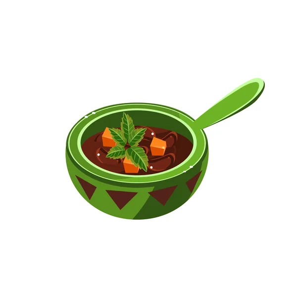Tradiční mexická polévka ilustrace — Stockový vektor