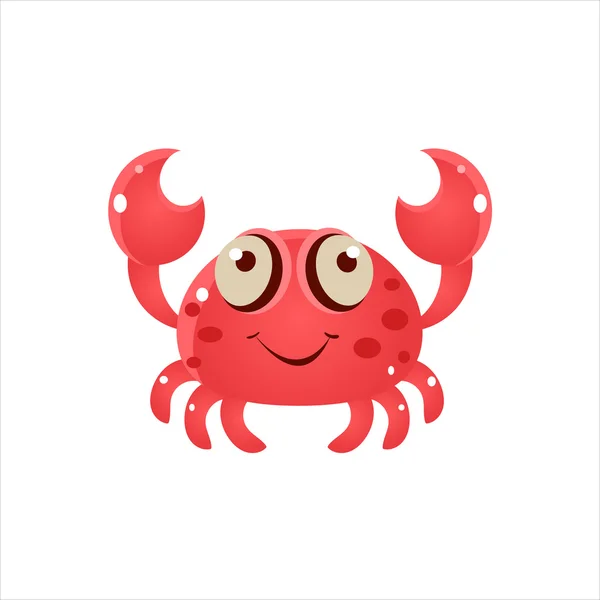 Pink Crab Icon — Stock Vector