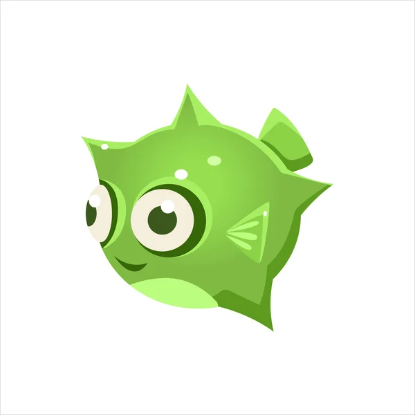 Poisson-globe vert — Image vectorielle