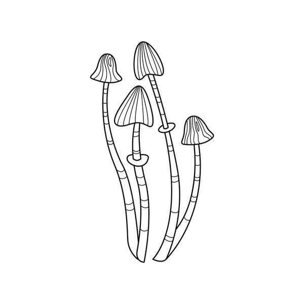 Funghi magici Zentangle per la colorazione — Vettoriale Stock