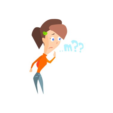 Şaşkın kız duygu simgesi