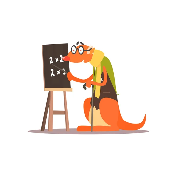 Kangooro wiskunde leraar — Stockvector