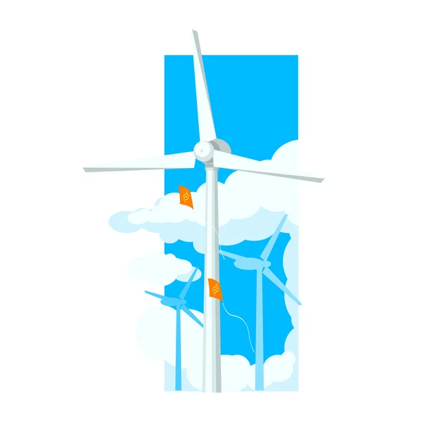 Alternative Energy Wind Farm — Stock Vector