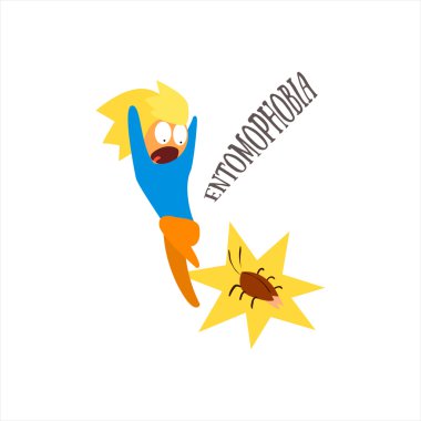 Entomophobia Vector Illustration clipart