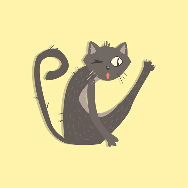 Katt med helminter bild — Stock vektor