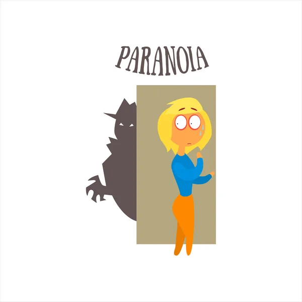 Illustration vectorielle de paranoïa — Image vectorielle