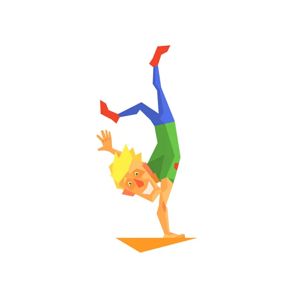 Circus Acrobat Performing — Stock Vector