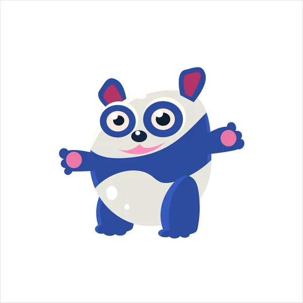 Ours Panda bleu — Image vectorielle