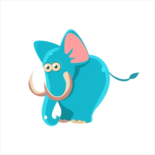 Elefante blu sorridente — Vettoriale Stock