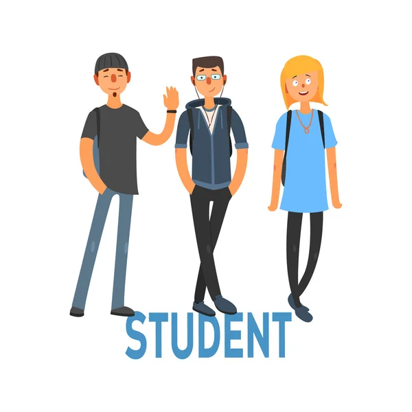 Σύνολο άτομα φοιτητής — Διανυσματικό Αρχείο