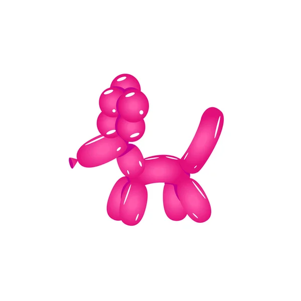 Caniche ballon rose — Image vectorielle