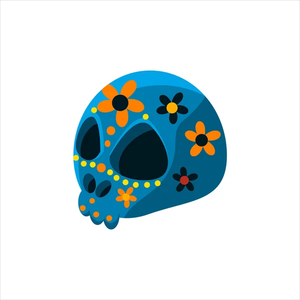Traditionele Mexicaanse geschilderde schedel — Stockvector