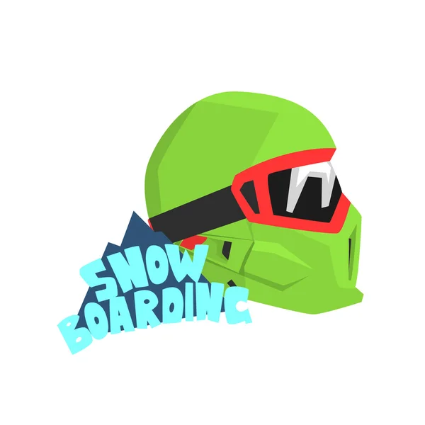 Casco da snowboard con logo — Vettoriale Stock