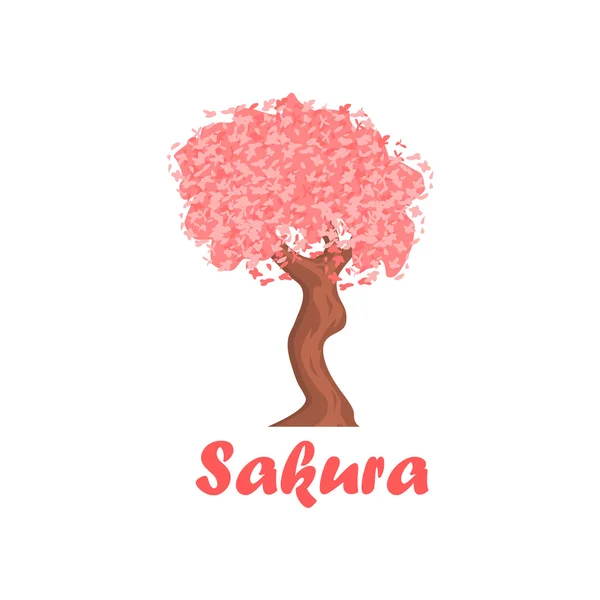 Sakura icono de estilo de dibujos animados — Vector de stock