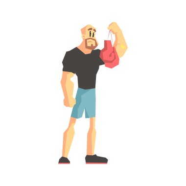 Adam bir çift boks eldiven satın alma