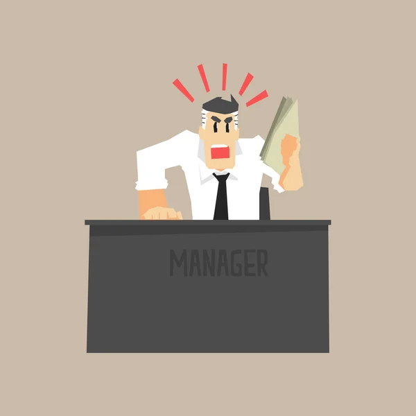 Irritado Top Manager — Vetor de Stock