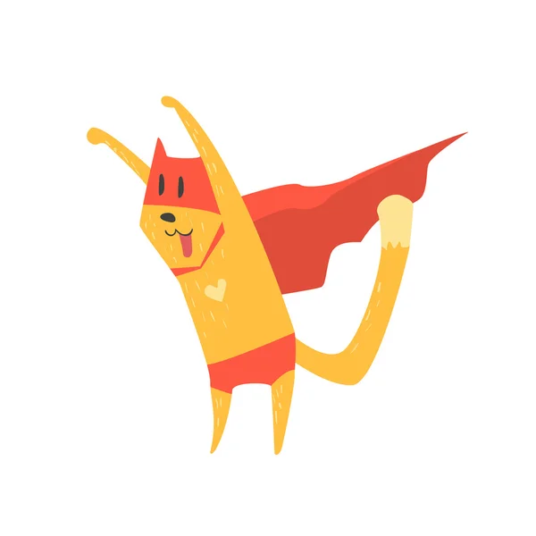 Super Hero Cat Menyerang - Stok Vektor