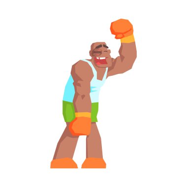 Boksör kazanan vektör çizim