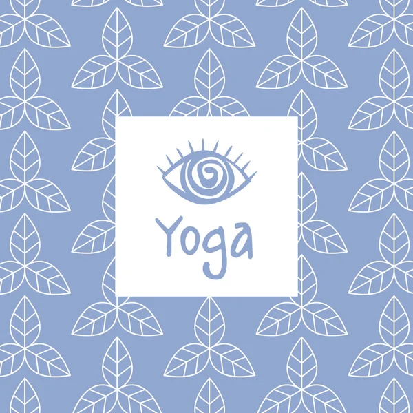 Carte de conception du troisième studio de yoga des yeux — Image vectorielle