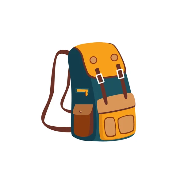 Sırt çantası ile sarı cepler — Stok Vektör