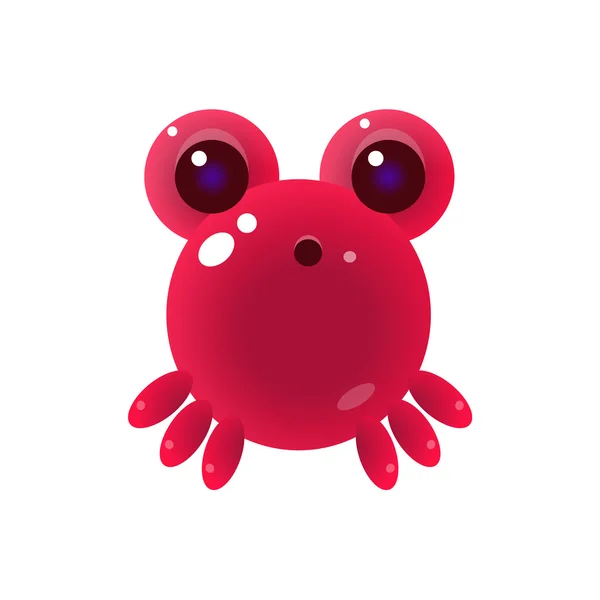 Personagem de criatura marinha de balão rosa — Vetor de Stock
