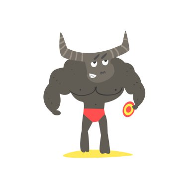 Minotaur canavar sahilde