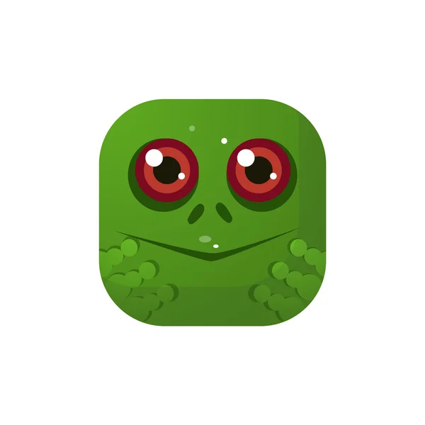 Frog  Square Icon — Stock Vector