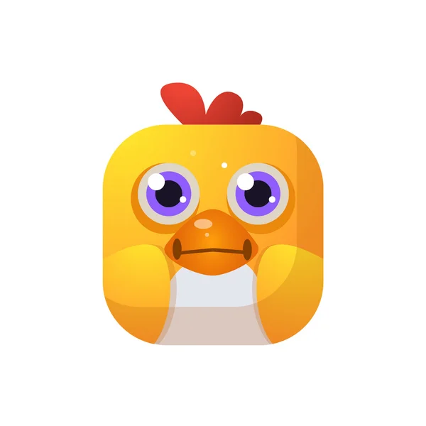 Kurczaka kwadratową ikonę — Wektor stockowy