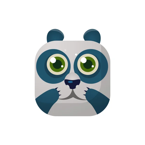 Panda náměstí ikona — Stockový vektor