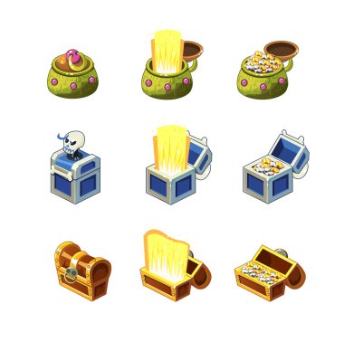 Flash Oyun Trasure göğüs Set