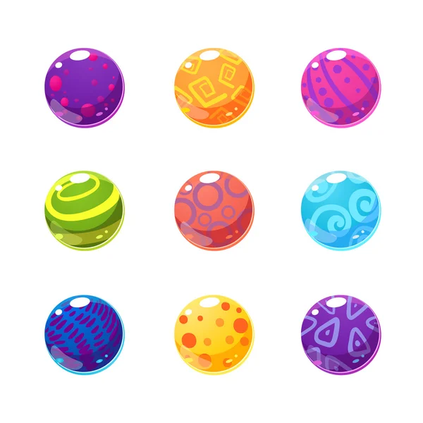 Conjunto de bolas multicolor — Vector de stock