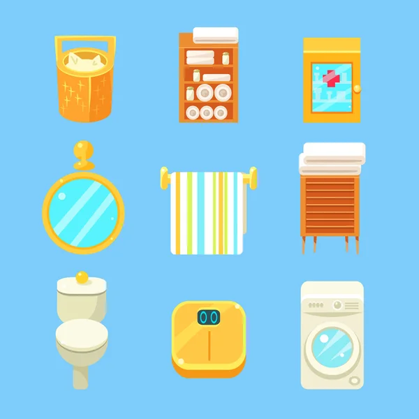 Set di oggetti da bagno — Vettoriale Stock