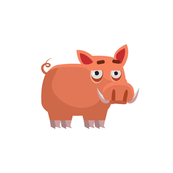 Wart Hog Funny Illustration — Stock Vector