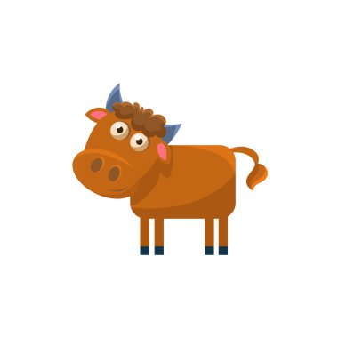Boğa şirin illüstrasyon Basitleştirilmiş