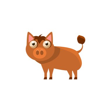 Basitleştirilmiş domuzu şirin illüstrasyon