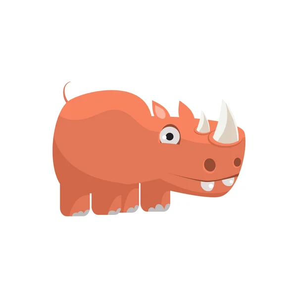 Rinoceronte divertente illustrazione — Vettoriale Stock